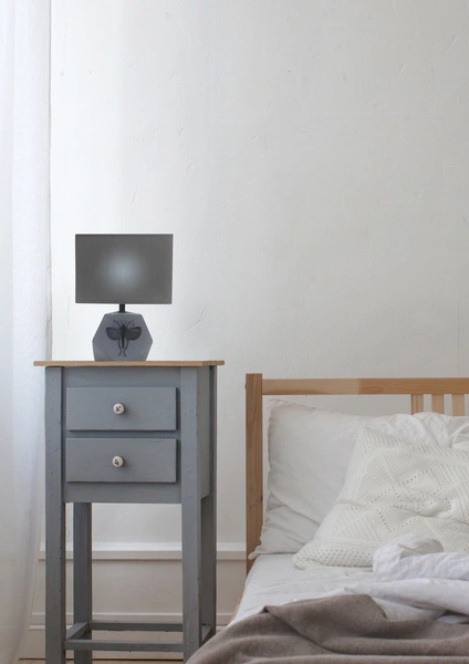 Lampa gabinetowa/stołowa/nocna ANIMI 41-79923 ciemnoszara 1x40W E14