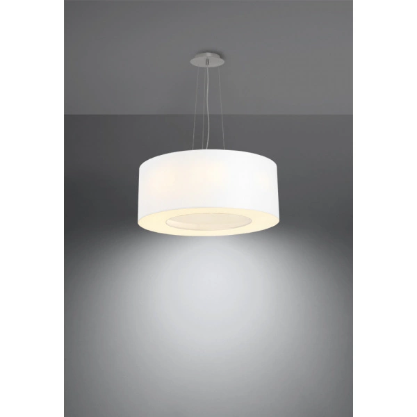 Nowoczesna lampa wisząca SATURNO SL.0747 50 cm biała 5xE27