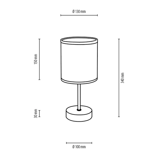 Lampa Stołowa Hoja 1xE27 Max.25W Dąb Olejowany/Czarny Kabel PCV/Tapeta Wielobarwna 77747974