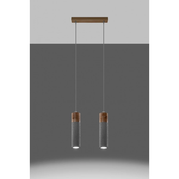 Lampa Wisząca ZANE 2 SL.0966 szara 2xGU10