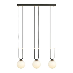 Lampa wisząca Emibig GLAM 3 Czarny/OPAL 1112/3