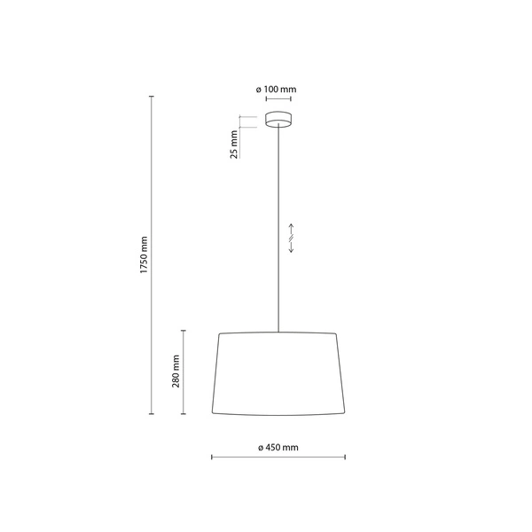 Nowoczesna lampa wisząca MAJA WHITE 1883 1xE27 1883