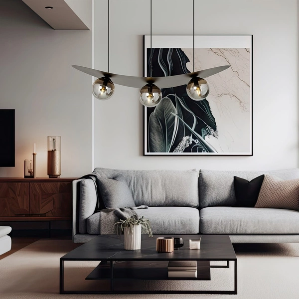 Lampa wisząca Emibig AURA 3 BL GRAFIT 1300/3