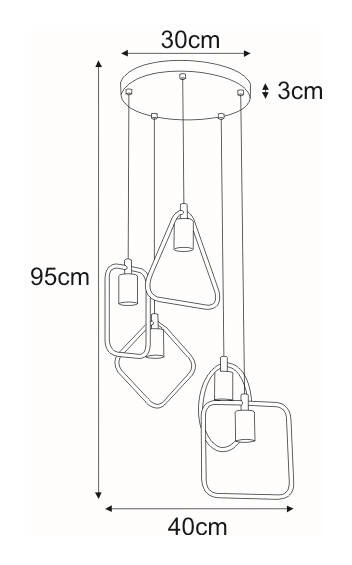 Lampa wisząca K-3931 z serii GEO