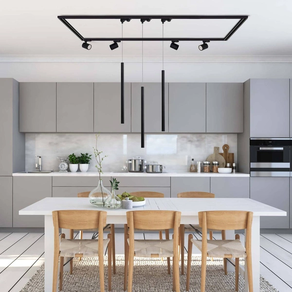 Lampa wisząca do szynoprzewodu LUNGO 3F, czarna, 1x5W G9