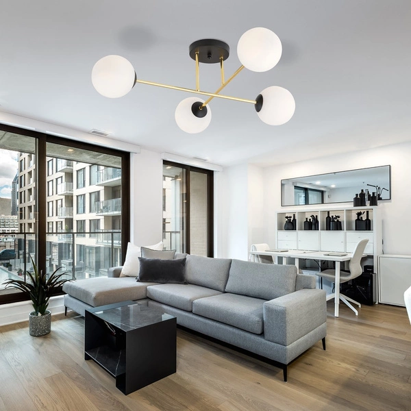 Lampa sufitowa Emibig MAGNUM 4 BL OPAL 1233/4