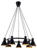 MORE LAMPA WISZĄCA 7X40W E27 CZARNY MATOWY