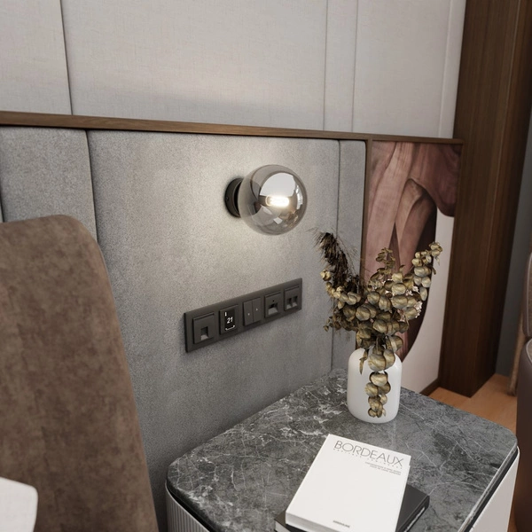 Kinkiet Emibig ROSSI K1 BL GRAFIT 875/K1