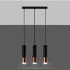 Lampa wisząca LOOPEZ 3L czarny/miedź SL.0948