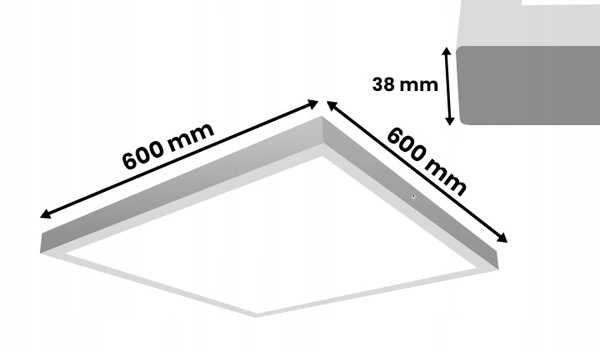 Panel LED natynkowy 60x60 40W biały PL-C05 130lm/W 4000K barwa neutralna