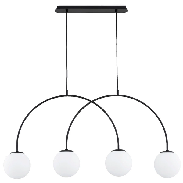 Lampa wisząca ALFA BENDO CZARNA & BIAŁA 4xE14 99cm | 63301