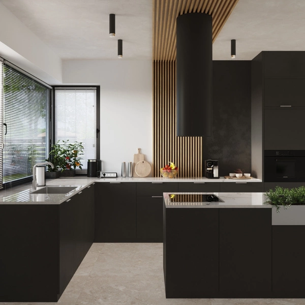 Plafon NERO 22,5 czarny/chrom