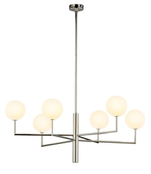 Nowoczesny Żyrandol FEME wys. 110cm 6xG9 14W IP20 | Nikiel