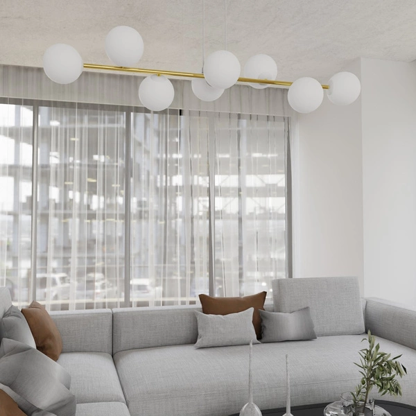 Lampa wisząca Emibig GRAVITY 8 WH GOLD 1242/8