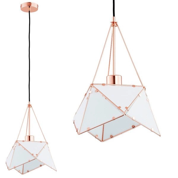 Lampa sufitowa ROMBUS MIEDŹ 30cm