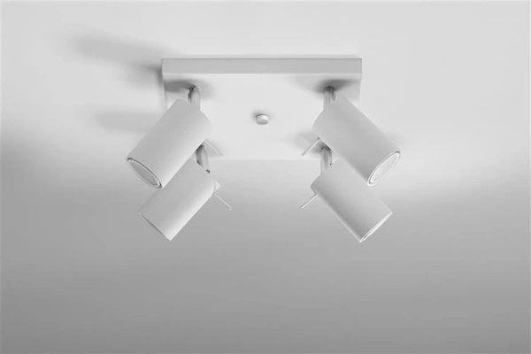Plafon RING 4 punktowy Stal kolor biały 12W LED, SL.0090
