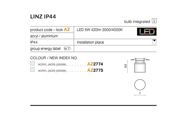 Azzardo LINZ 4000K 2775
