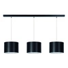 Lampa Wisząca Dove 3xE27 Max.40W Czarny Metal/Przezroczysty Kabel PCV/Abażur z Czarnej Tkaniny 15400304