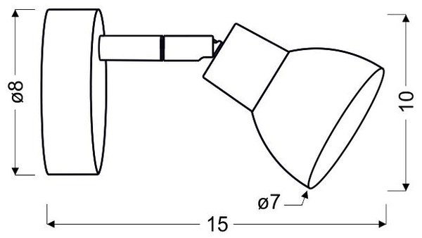 ROY LAMPA KINKIET 1X5W LED COB GŁÓWKA OKRĄGŁA 1E Z PRZEGUBEM KD SYSTEM BIAŁY