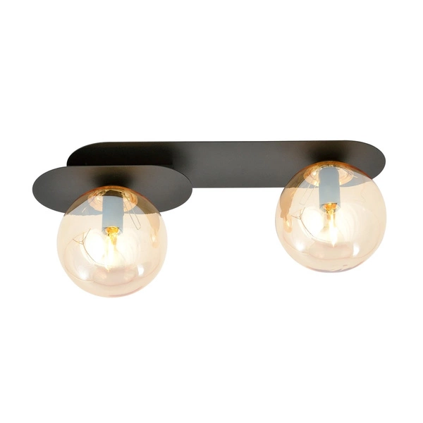 Lampa sufitowa Emibig PLAZA 2 Czarny/MIODOWY 1120/2