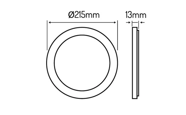 Panel LED line® Easy Fix AURA okrągły 18W 1570lm 2700K biała ciepła ściemnialny