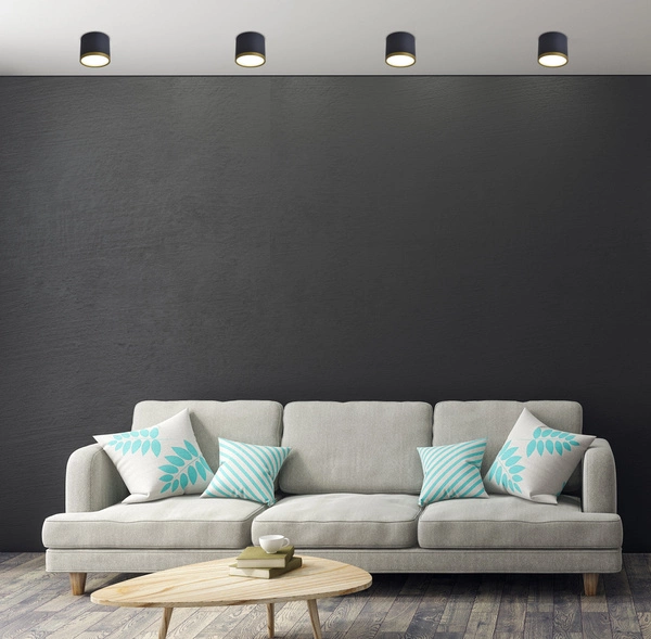 TUBA LAMPA SUFITOWA 9W LED 8,8/7,5 ZŁOTY+CZARNY 4000K