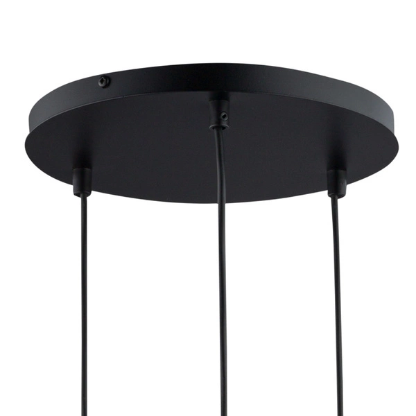 Stylowa lampa wisząca biura i domu HAPPY E27 60W szer. 45cm | czarny