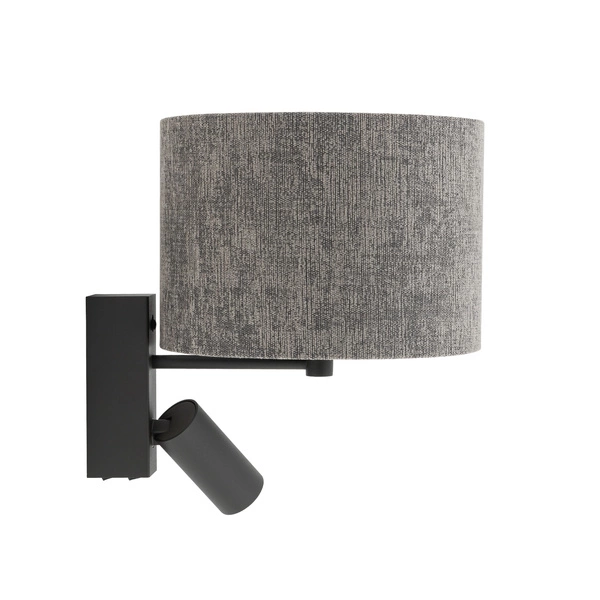 Kinkiet LAGO A E27+miniGU10 wys.30cm szer.23cm włącznik | Szary Umbra gray 11677