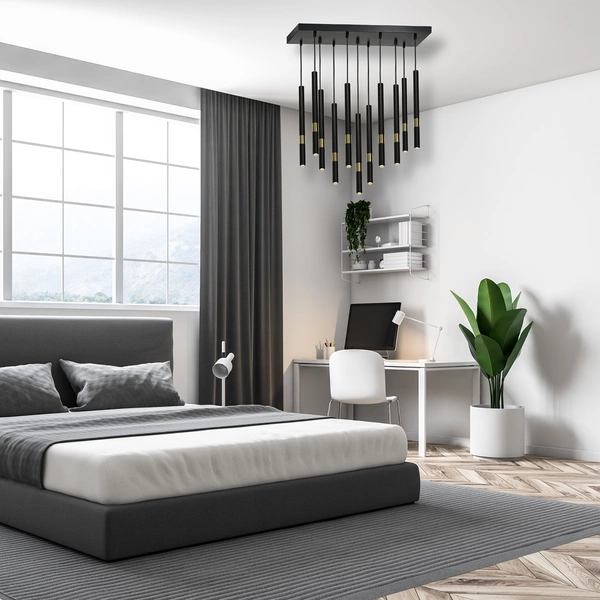 Lampa wisząca MONZA, MLP6386, czarny/złoty, 11x8W G9