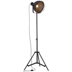 Lampa stojąca Brilliant Jesper 1x60W E27 Czarny Metal
