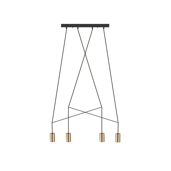 Lampa wisząca nad stół IMBRIA GOLD IV listwa 4x GU10 10W | mosiądz 7957