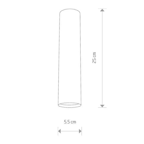 Spot sufitowy rurka tuba EYE M BRASS mosiądz śr. 5,5cm 8912