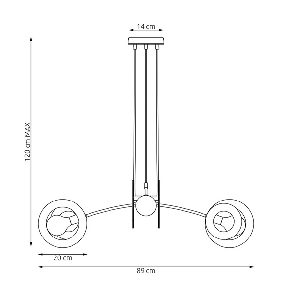 Lampa wisząca Emibig SKIVA 4 WH 1410/4