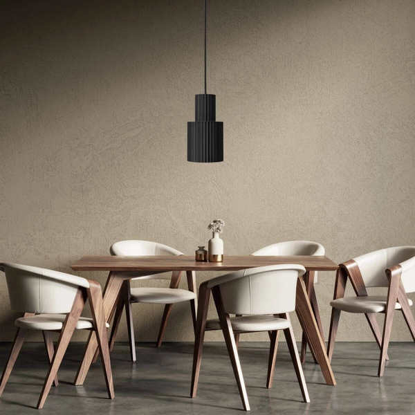 Lampa wisząca Tokio 1, duża, czarna, 1x60W E27