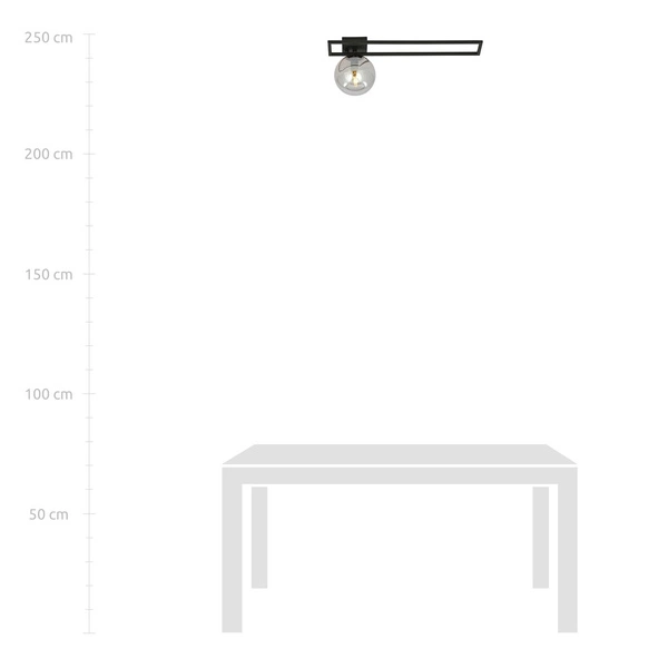 Lampa sufitowa Emibig IMAGO 1C Czarny/GRAFIT 1131/1C