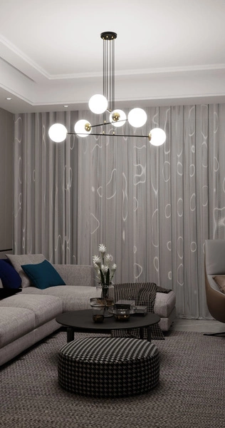 Lampa wisząca Emibig OGNIS 6 Czarny 966/6