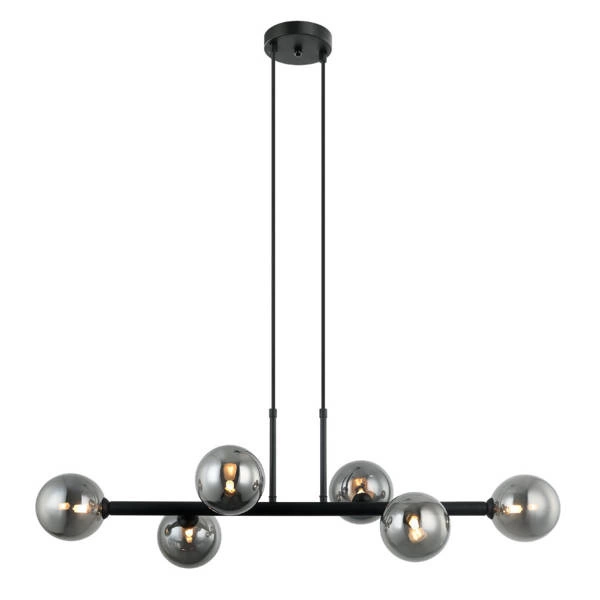 Lampa wisząca OLBIA dł. 92cm 6xG9 | czarny