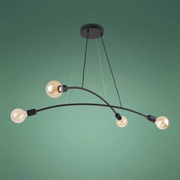 Nowoczesna lampa wisząca HELIX 2724 czarna 2724