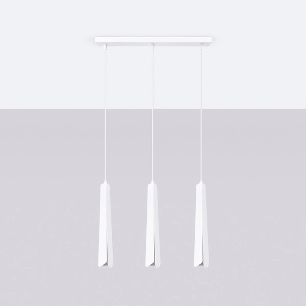 Lampa wisząca PRYSM 3L biała