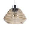 Lampa wisząca Bali 1xE27 maks. 60W chromowany metal/przezroczysty kabel PVC/brązowe szkło 1198128