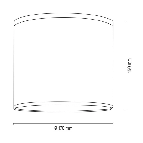 Abażur Cylinder E27 H20 Jasnoszary Tkanina A0012