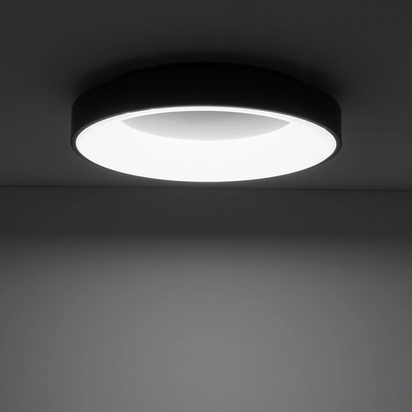 Plafon NIKKI ROUND LED śr. 48cm 48W barwa neutralna | czarny 11211