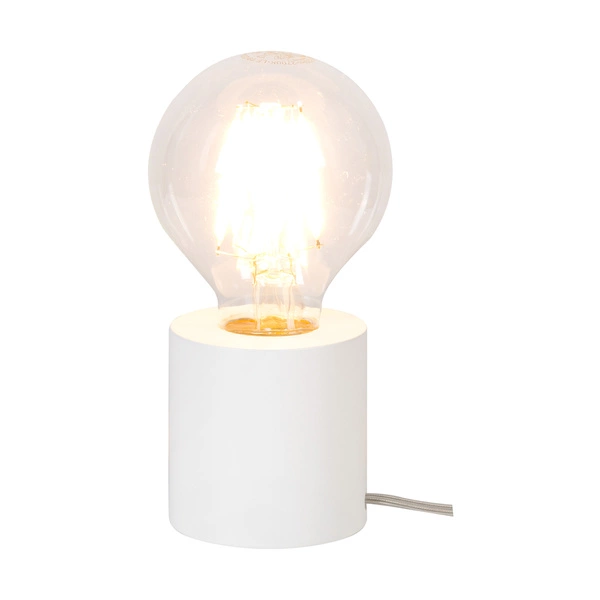 Lampa stołowa Minnie 1xE27 Max.25W Białe drewno bukowe/Przezroczysty kabel PVC 7690102