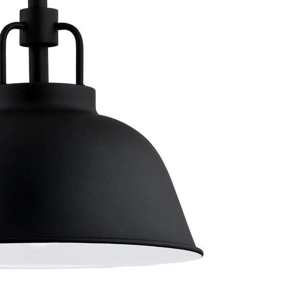 Lampa wisząca ALFA ALCANTARA CZARNA 1xE27 41cm | 60244