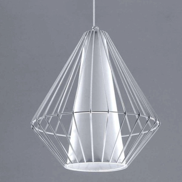 Lampa Wisząca DEMI Biała Stal, E27 60W, SL.0297