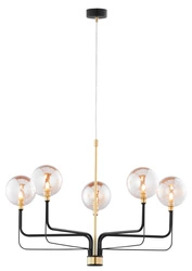 Nowoczesny Żyrandol ERIS wys. 80cm 5xG9 14W IP20 | Złoty