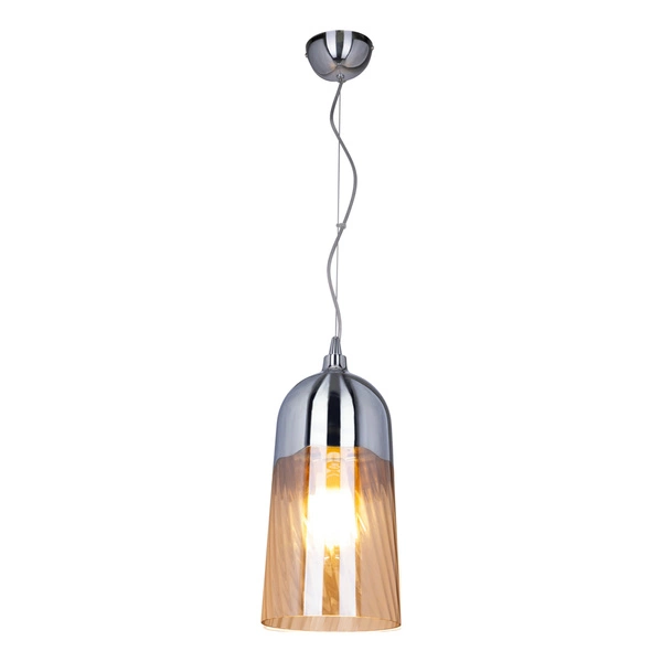 Lampa Wisząca Daga 1xE27 Max.60W Chrom Metal/Przezroczyste Szkło 1677128