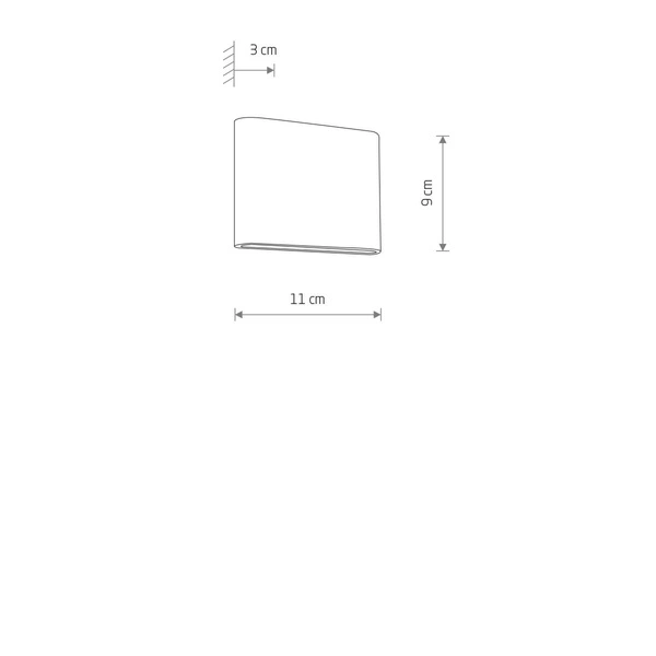 Lampa ścienna SEMI LED S wys.9cm dług.11cm 2x3W 3000K 300lm IP54 | Czarny