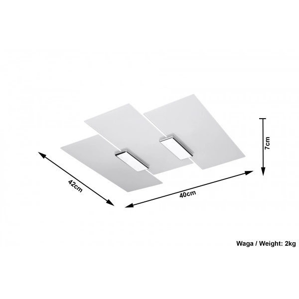 Nowoczesny plafon FABIANO SL.0198 biały/chrom 3xE27