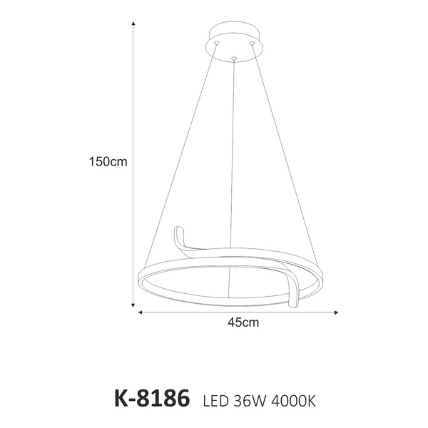 Lampa wisząca K-8186 z serii KALPA